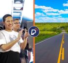 Raquel Lyra em entrega da PE-220, obra feita pelo governo Estadual.