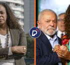 Agora ex-secret&aacute;ria do minist&eacute;rio da Igualdade Racial e Lula ao lado de Anielle Franco.