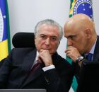 Michel Temer e&nbsp;Alexandre de Moraes. 