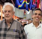 Jarbas Filho e Jarbas Vasconcelos no Mercado da Encruzilhada.&nbsp;