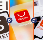 Aplicativos da Shein, AliExpress e Shopee. 