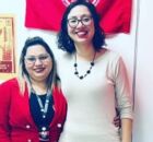 Servidora ao lado de Dama do Tr&aacute;fico.