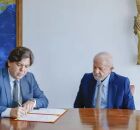 Lula e ministro Frederico durante a posse.