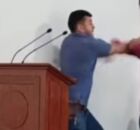 Momento da briga entre os vereadores.