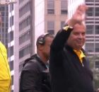 Senador Rog&eacute;rio Marinho durante ato pela a anistia em S&atilde;o Paulo.