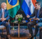 Lula e presidente do Paraguai Santiago Pe&ntilde;a.