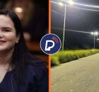 Michele Collins celebra ilumina&ccedil;&atilde;o em estrada para a Arena Pernambuco