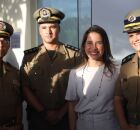Governadora Raquel Lyra com oficiais da Pol&iacute;cia Militar de Pernambuco.