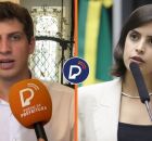 Prefeito Jo&atilde;o Campos e a deputada Tabata Amaral.