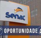Fachada com nome Senac. 