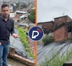 Eduardo Moura visita casa com risco de ser soterrada no Recife