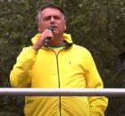 Bolsonaro durante ato pela anistia em S&atilde;o Paulo.