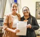 Governadora Raquel Lyra e a prefeita de Trindade, Helbinha Rodrigues.