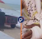 Momento em que homem agride comerciante em praia do Recife e bra&ccedil;o quebrado.