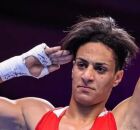 Campe&atilde; ol&iacute;mpica de boxe Imane Khelif.