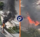 Postes pegando fogo no Recife, em Pernambuco.