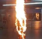 Homem ateia fogo no pr&oacute;prio corpo.