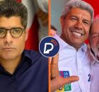 ACM Neto de um lado e de outro Lula e Jeronimo 