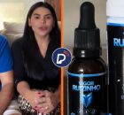 Ex-prefeito e esposa anunciando produto.