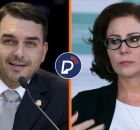 Fl&aacute;vio Bolsonaro e Carla Zambelli.