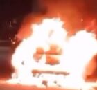 Carro pegando fogo em Pernambuco.