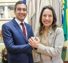Prefeito de Tabira, Fl&aacute;vio Marques e a governadora Raquel Lyra