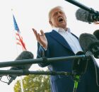 Trump fala aos reporteres sobre o ocorrido