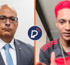 Delegado Felipe Cury, secret&aacute;rio da Pol&iacute;cia Civil do RJ, e o rapper Oruam.