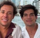 Andr&eacute; Valad&atilde;o e o sobriho Felipe Marroni Pitelli.