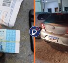 Dinheiro apreendido e carro onde o casal estava.