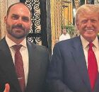 Eduardo Bolsonaro e Donald Trump.