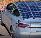 Energia solar em Tesla. 