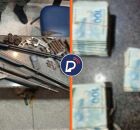 Armas e dinheiro apreendidos em Muribara, bairro do Grande Recife.