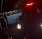 Acidente em que passageira morreu.