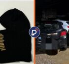 Arma, balaclava apreendidas e carros recuperados.