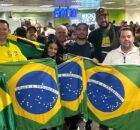 S&oacute;stenes recebeu deputados no Aeroporto de Bras&iacute;lia