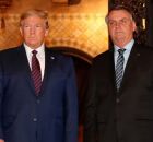 Donald Trump e o ex-presidente Jair Bolsonaro.