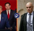 Trump, Marco Rubio e Moraes.