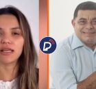 Vereadora de Afonso Cunha J&uacute;lia Pereira, e o vice-prefeito do munic&iacute;pio, Floriano Pereira da Costa.