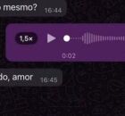 Mensagens do advogado para a filha de 16 anos.