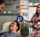 Amanda Wanessa recebe cuidados do marido, Dobson Santos