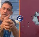 Homem detido fazendo amea&ccedil;as e V8, onde ocorreu chacina.