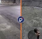 Crian&ccedil;a andando sozinha na rua.