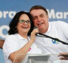 Damares Alves e Jair Bolsonaro.