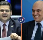 Davi Alcolumbre e Alexandre de Moraes.