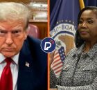 Donald Trump e Lisa Cook. 