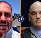 Eduardo Bolsonaro e Alexandre de Moraes. 