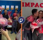 Pai se fantasia de Homem-Aranha e surpreende filha em anivers&aacute;rio de 15 anos.