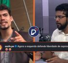 Gabriel Asafe, porta voz do MBL Recife, e Jones Manoel.