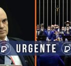 Alexandre de Moraes e senadores de oposi&ccedil;&atilde;o pedindo impeachment do ministro.